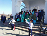 В прощеное воскресенье на площади перед Донским храмом г. Новошахтинска состоялись народные гуляния, посвященные Масленице