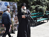 Иеромонах Николай (Наметышев) посетил митинг в честь годовщины Великой победы