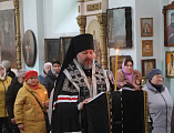 Во вторник первой седмицы Великого поста епископ Симон совершил чтение Великого канона преподобного Андрея Критского в Донецком Успенском архиерейском подворье ст. Гундоровской