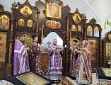 В новопостроенном храме города Гуково в честь преподобномученицы княгини Елисаветы совершена первая Божественная литургия архиерейским чином