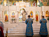 В праздник Благовещения Пресвятой Богородицы Преосвященнейший епископ Симон совершил Литургию в кафедральном соборе города Шахты