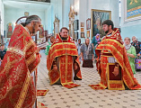 В храме Свято-Успенского архиерейского подворья г. Донецка состоялось соборное богослужение священнослужителей Шахтинской епархии
