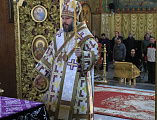 Преосвященнейший епископ Симон совершил всенощное бдение в канун Крестопоклонной Недели Великого поста