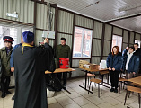 Сборы конных казачьих дружин в Миллеровском районе открылись молитвой и пасхальным поздравлением