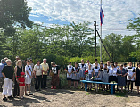 Торжественное открытие мемориальных досок в средней школе поселка Отрадный