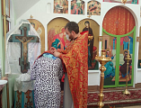 Иерей Алексий Скосарев поздравил детей, родителей и сотрудников оздоровительного центра «Добродея» с Пасхой Господней