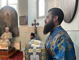 В праздник Успения Пресвятой Богородицы епископ Симон совершил Божественную литургию в храме Донецкого Успенского архиерейского подворья станицы Гундоровской