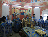 В день престольного праздника Преосвященнейший епископ Симон совершил Божественную литургию в храме Донской иконы Божией Матери г. Новошахтинска