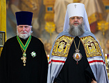 Преосвященнейший епископ Симон сослужил митрополиту Меркурию в Ростовском кафедральном соборе Рождества Пресвятой Богородицы в день тезоименитства Главы Донской митрополии