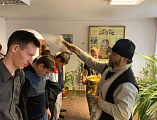 Иеромонах Димитрий (Яроцкий) совершил благодарственный молебен в казачьем техникуме