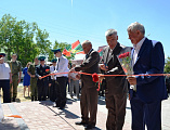 В день пограничника в г. Миллерово на аллее Шолохова был торжественно открыт и освящен памятник, посвященный 100-летнему юбилею Пограничной службы России