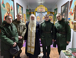 В Неделю о блудном сыне иеромонах Николай (Наметышев) провел встречу с воинами 150-й мотострелковой дивизии
