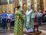 В День Святой Троицы, Пятидесятницы Преосвященнейший епископ Симон совершил Божественную литургию в Покровском кафедральном соборе г. Шахты