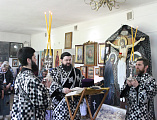 В Страстную Среду епископ Симон совершил богослужение в храме великомученика Пантелеимона города Гуково