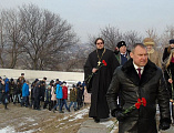 Иерей Николай Налеткин в день освобождения города Шахты от немецко-фашистских захватчиков принял участие в памятном мероприятии