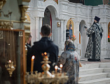 В среду первой седмицы Великого поста в Покровском кафедральном соборе города Шахты совершена первая Литургия Преждеосвященных Даров