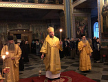 Продолжая паломничество, Преосвященнейший епископ Симон прибыл на остров Валаам