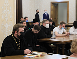 Протоиерей Роман Амплеев и иерей Даниил Зырянов приняли участие во встрече с председателем Синодального отдела по взаимоотношениям Церкви с обществом и СМИ В.Р. Легойдой