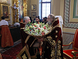 Преосвященнейший епископ Симон вместе с митрополитом Ростовским и Новочеркасским Меркурием совершил Божественную литургию в день тезоименитства его Высокопреосвященства