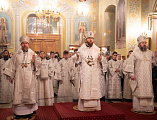 Преосвященнейший епископ Симон вместе с архиереями Саратовской митрополии совершил всенощное бдение в Покровском соборе города Саратова