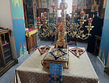 Преосвященнейший епископ Симон молился за уставным богослужением
