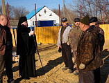 По приглашению руководства спортивного комплекса с. Дёгтево епископ Шахтинский и Миллеровский Симон посетил площадку строительства спортивного объекта