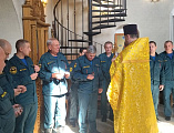Традиционный, благодарственный молебен с пожарными и спасателями