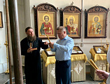 Первый заместитель Губернатора Ростовской области В.Г. Гончаров посетил Пятницкое архиерейское подворье ст. Манычской