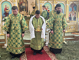 В праздник Пятидесятницы Преосвященнейший епископ Симон совершил Божественную литургию в храме Святой Троицы города Каменск-Шахтинский