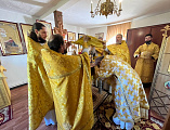 Преосвященнейший епископ Симон совершил Божественную литургию в день престольного праздника в храме святой равноапостольной княгини Ольги поселка Горный