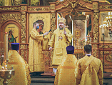 Преосвященнейший епископ Симон совершил Божественную литургию и благодарственный молебен по случаю двенадцатой годовщины интронизации Святейшего Патриарха Кирилла