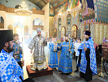 Накануне праздника Рождества Пресвятой Богородицы Преосвященнейший епископ Симон совершил всенощное бдение в Покровском кафедральном соборе г. Шахты