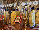В Пантелеимоновском храме посёлка Глубокий прошло соборное богослужение в день Рождества святителя Николая