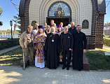 Божественная литургия в храме святых мучениц Веры, Надежды, Любови и матери их Софии в станице Багаевской