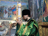 В двунадесятый праздник Входа Господня в Иерусалим Преосвященнейший епископ Симон возглавил богослужение в Покровском кафедральном соборе г. Шахты