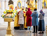 В Покровском кафедральном соборе почтили память святителя Тихона, Патриарха Московского и всея России