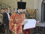 Епископ Шахтинский и Миллеровский Симон возглавил Божественную литургию в храме Донской иконы Божией Матери г. Новошахтинска
