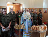 Торжественным богослужением отметили праздник Смоленской иконы Божией Матери в храме Благоверного князя Димитрия Донского расположенной в военной части 3066