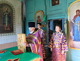 В день празднования Происхождения (изнесения) честных древ Животворящего Креста Господня Преосвященнейший епископ Симон с архипастырским визитом посетил Георгиевское архиерейское подворье х. Киреевка