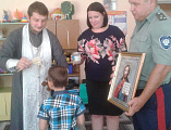 Иерей Александр Левчик благословил воспитанников казачьего детского сада