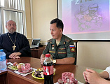Руководитель епархиального отдела по приграничному сотрудничеству принял участие во встрече с участником СВО