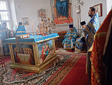 В храме Донской иконы Божией Матери слободы Шарпаевка состоялось соборное богослужение духовенства Тарасовского благочиния