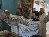 На девятый после кончины протоиерея Валерия Татаркина Преосвященнейший епископ Симон совершил заупокойную Божественную литургию в храме святителя Николая г. Шахты