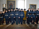 Успенский храм станицы Калитвенской посетили преподаватели и кадеты Шахтинского казачьего кадетского корпуса им. Я.П. Бакланова во главе с атаманом директором корпуса В.А. Бобыльченко