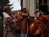 В среду Светлой седмицы епископ Симон с архипастырским визитом посетил приход святых мучениц Веры, Надежды, Любови и матери их Софии станицы Багаевской