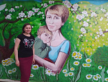 На территории храма Архистратига Михаила пос. Каменоломни воплощен стрит-арт проект «Доктор Лиза» в рамках Всероссийского фестиваля граффити