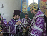 В день Отдания праздника Воздвижения Животворящего Креста Господня Преосвященнейший епископ Симон возглавил Божественную литургию в  храме Покрова Пресвятой Богородицы г. Красный Сулин