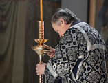 В среду первой седмицы Великого поста в Покровском кафедральном соборе города Шахты совершена первая Литургия Преждеосвященных Даров