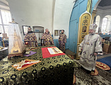 В Неделю преподобной Марии Египетской Преосвященнейший епископ Симон совершил Божественную литургию в храме святителя Николая хутора Богданов