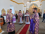 Божественная литургия в Неделю 4-ю Великого поста, преподобного Иоанна Лествичника, в храме Успения Пресвятой Богородицы станицы Калитвенской